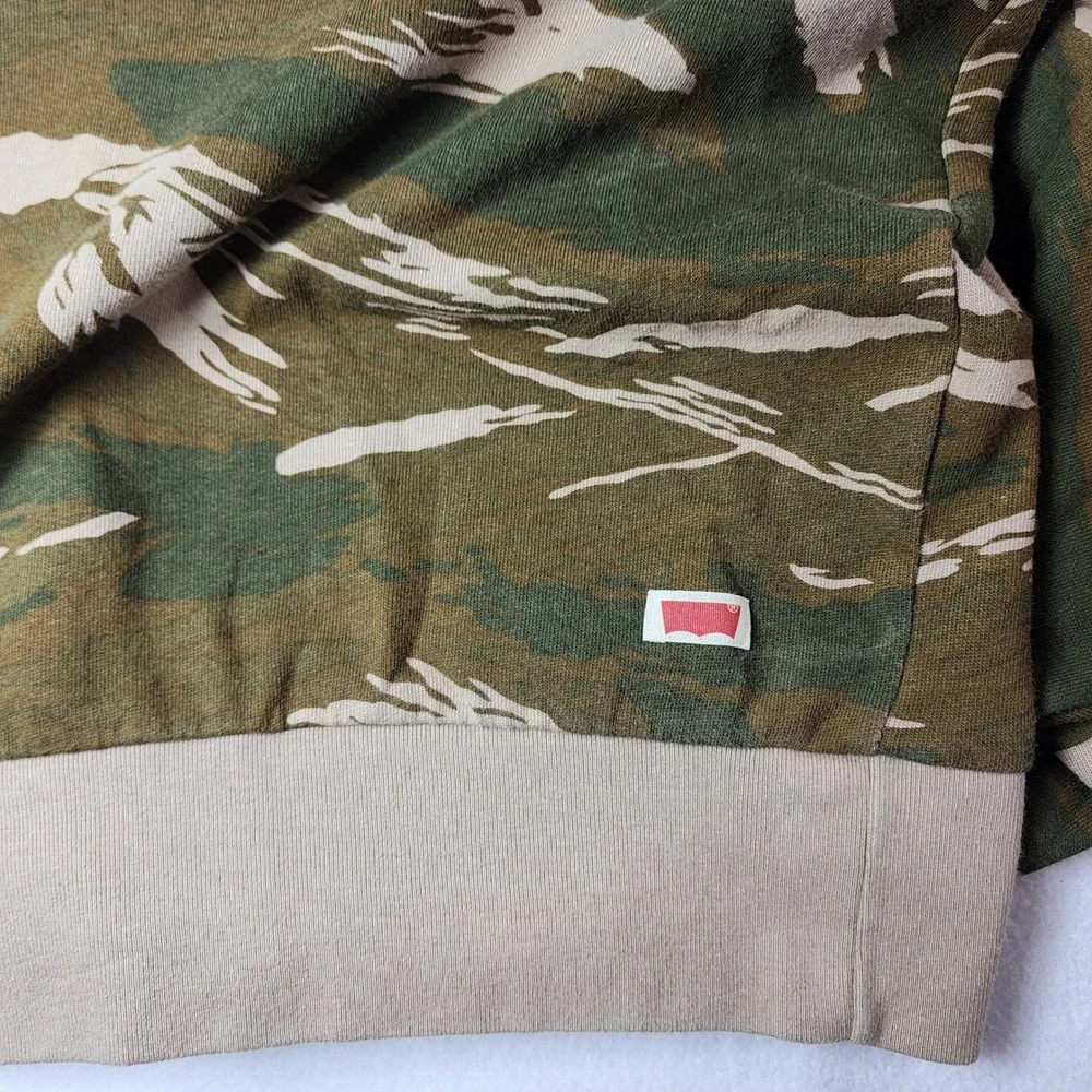 Levis Mens Camo Crewneck Sweatshirt XL 2013 Granola Earthy Streetwear Sporty y2k